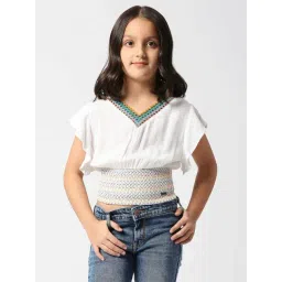 Pepe Jeans Kids White Embroidered Top-picture-32