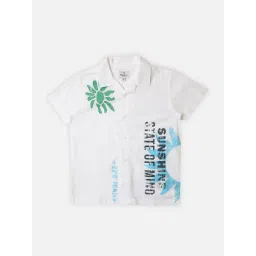 Pepe Jeans Kids White Graphic Print Shirt image 1