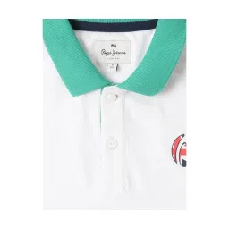 Pepe Jeans Kids White Solid Polo T-Shirt image 3