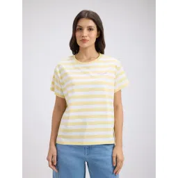 Pepe Jeans Light Yellow Stripe Short Sleeve T-Shirt-picture-31