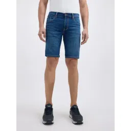 Pepe Jeans Med Blue Slim Fit Denim Shorts-picture-14