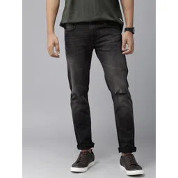 Pepe Jeans Men Black Low-Rise Heavy Fade Stretchable Tapered Fit Casual Jeans-picture-27