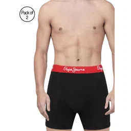 Pepe Jeans Men Black Pack of 2 Solid Midrise Trunks 8904311301370-picture-40