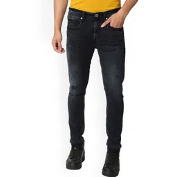 Pepe Jeans Men Black Skinny Fit Mildly Distressed Light Fade Stretchable Jeans-picture-30