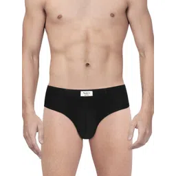 Pepe Jeans Men Black Solid Cotton Anti Microbial Basic Briefs CLB01-03-picture-20