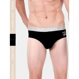 Pepe Jeans Men Black Solid Cotton Briefs-picture-29