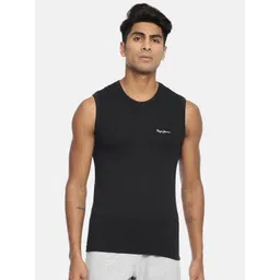 Pepe Jeans Men Black Solid Innerwear Gym Vest 8904311311539-picture-19