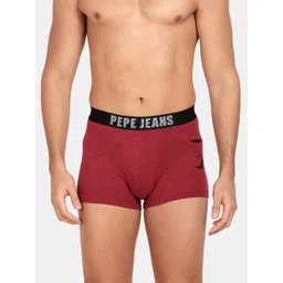 Pepe Jeans Men Maroon Solid Cotton Trunk OPT07Maroon-picture-16