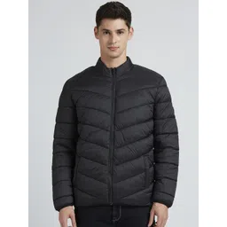 Pepe Jeans Men Mock Collar Solid Casual Puffer Jacket-picture-36