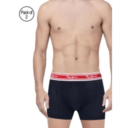 Pepe Jeans Men Navy Blue Pack of 2 Solid Hipster Trunks 8904311301578-picture-37