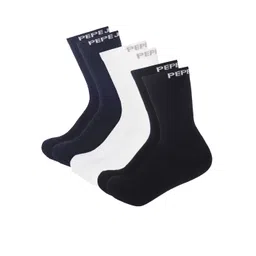 Pepe Jeans Men Pack Of 3 Durable Patterned Cotton Terry Calf Length Socks-picture-21