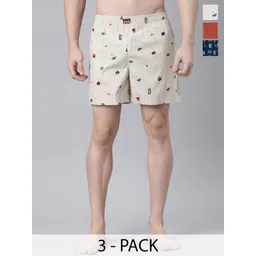 Pepe Jeans Men Pack Of 3 Printed Cotton Boxers-picture-32