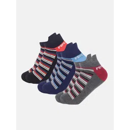 Pepe Jeans Men Pack of 3 Striped Cotton Ankle-Length Socks-picture-20