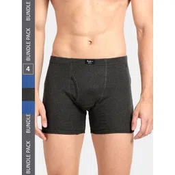 Pepe Jeans Men Pack Of 4 Cotton Trunks CLT01 CHARCOAL MELANGE CLASSIC BLUE-XL-picture-24