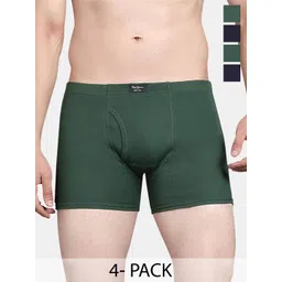 Pepe Jeans Men Pack Of 4 Outer Elastic Cotton Trunks-picture-39