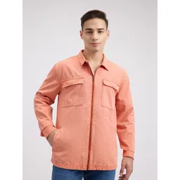 Pepe Jeans Men Relaxed Fit Spread Collar Solid Cotton Casual Shirt-picture-18