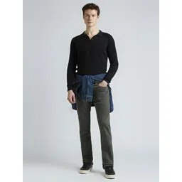 Pepe Jeans Men Ribbed Self Design Lapel Collar Cotton Pullover Ribbed Sweater-picture-23