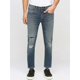Pepe Jeans Men Skinny Fit Mildly Distressed Heavy Fade Stretchable Jeans-picture-41