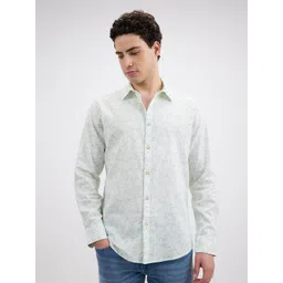 Pepe Jeans Men Spread Collar Floral Printed Cotton Casual Shirt-picture-46