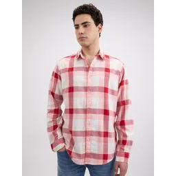 Pepe Jeans Men Spread Collar Tartan Checked Cotton Casual Shirt-picture-34