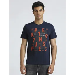Pepe Jeans Men Typography Printed Round Neck Cotton Slim Fit T-shirt-picture-18
