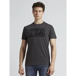 Pepe Jeans Men Typography Printed Round Neck Cotton Slim Fit T-shirt-picture-21