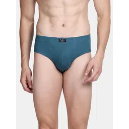 Pepe Jeans Men's Turquoise Blue Solid Cotton Basic Briefs-picture-13