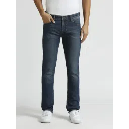 Pepe Jeans Mid Indigo Blue Cotton Slim Fit Jeans-picture-17