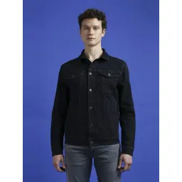 Pepe Jeans Navy Regular Fit Printed Denim Jacket-picture-35