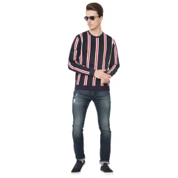 Pepe Jeans Navy Regular Fit Striped Sweatshirt image 3