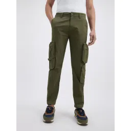 Pepe Jeans Olive Cotton Straight Fit Trackpants-picture-24