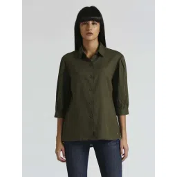 Pepe Jeans Olive Green Regular Fit Shirt-picture-46