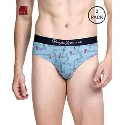 pepe jeans Pack of 2 Printed Briefs with Elasticated Waist-picture-11