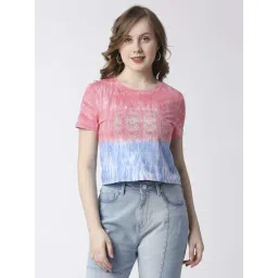 Pepe Jeans Pink & Blue Cotton Tie & Dye T-Shirt-picture-38
