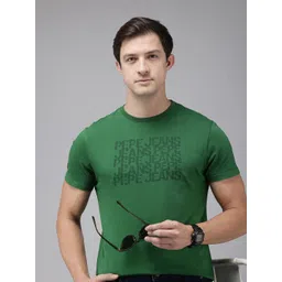 Pepe Jeans Pure Cotton Brand Logo Printed Slim Fit T-shirt-picture-34