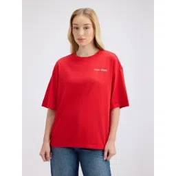 Pepe Jeans Red Back Print Short Sleeve Oversized T-Shirt-picture-48