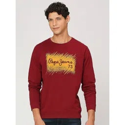 Pepe Jeans Typography Printed Long Sleeves Pure Cotton Pullover-picture-12