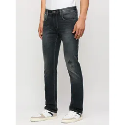 Pepe Jeans Used Black Cotton Slim Fit Distressed Jeans-picture-26