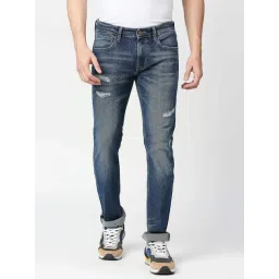 Pepe Jeans VAPOUR Blue Lightly Washed Slim Fit Distressed Jeans-picture-24