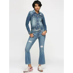 Pepe Jeans Washed Spread Collar Denim Jacket image 3