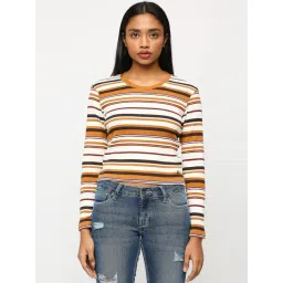 Pepe Jeans White & Brown Striped T-Shirt-picture-22