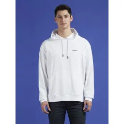 Pepe Jeans White Cotton Loose Fit Printed Hooded Sweatshirt-picture-48