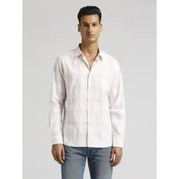 Pepe Jeans White Cotton Regular Fit Checks Shirt-picture-44