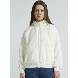 Pepe Jeans Women Geometric Self Design Trapeze Jacket-picture-24