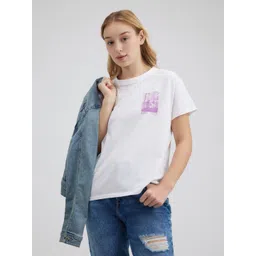 Pepe Jeans Women Printed Applique T-shirt-picture-26