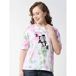 Pepe Jeans Women Printed Drop-Shoulder Sleeves Cotton T-shirt-picture-35