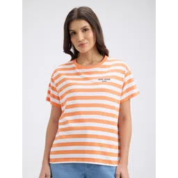 Pepe Jeans Women Striped Pure Cotton Pockets T-shirt-picture-39