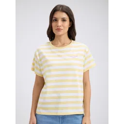 Pepe Jeans Women Striped Pure Cotton Pockets T-shirt-picture-40