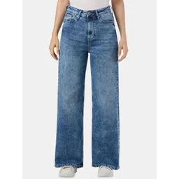 Pepe Jeans Women Wide Leg High-Rise Light Fade Stretchable Jeans-picture-25