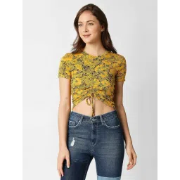 Pepe Jeans Yellow Floral Print Crop Top-picture-32